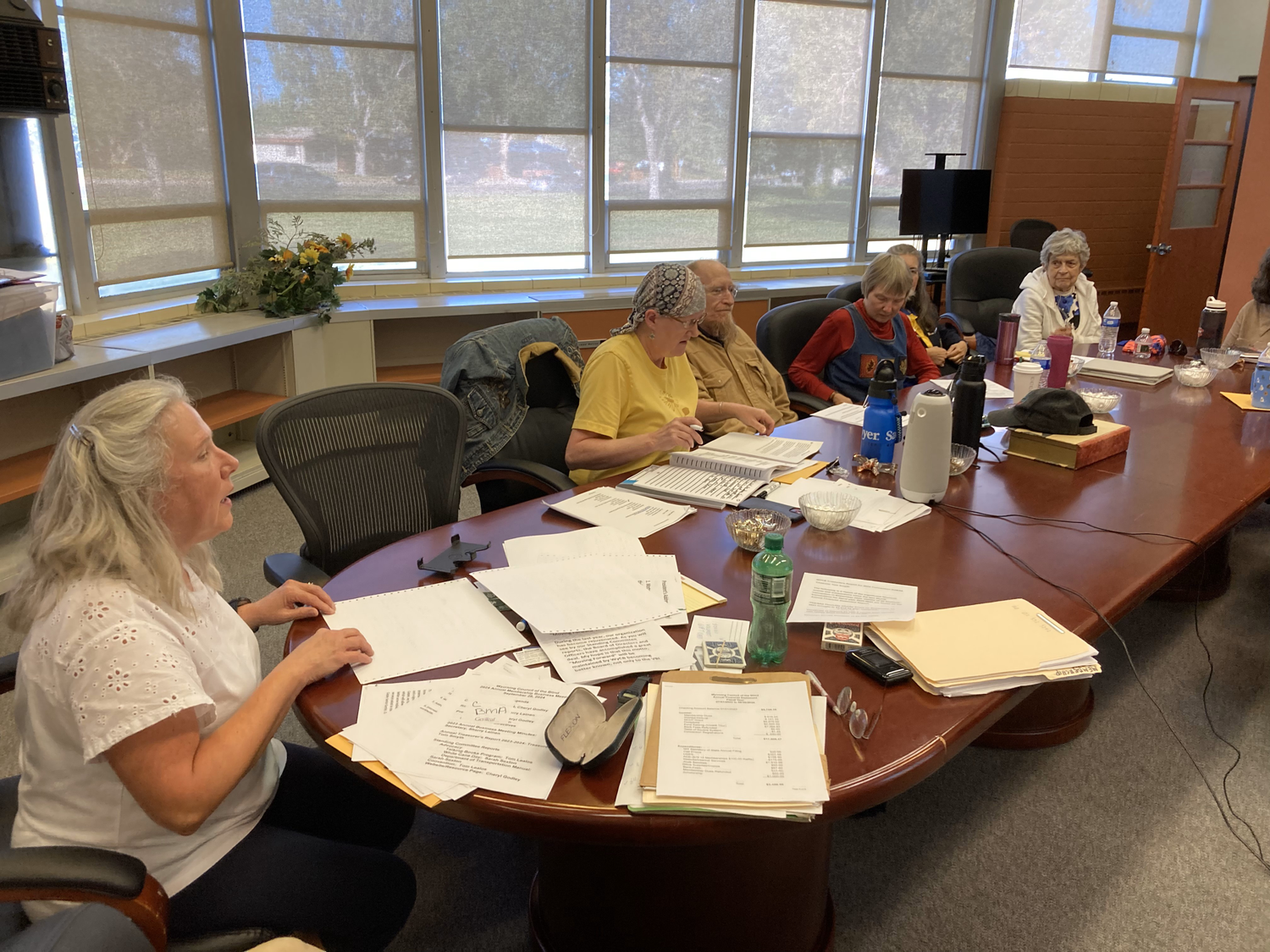 2024 Convention group at conference table. See caption for names.