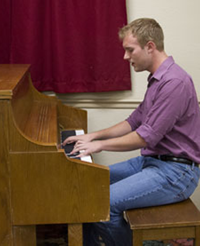 ??? playing the piano